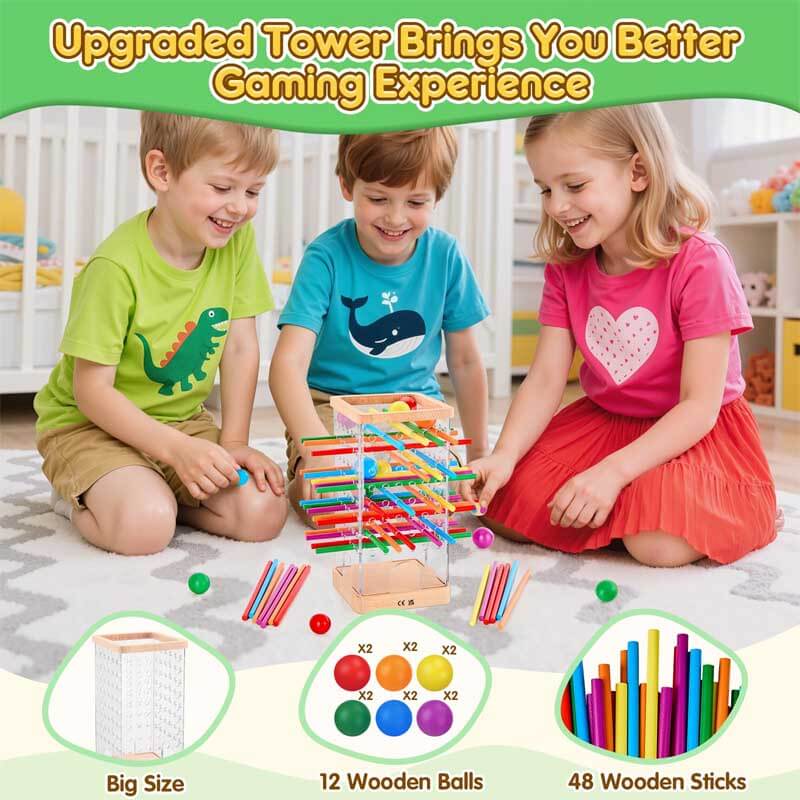 Fidtoy Juego de Mesa de Madera Montessori para Niños de 3+ Juguete Educativo de Conteo y Estrategia