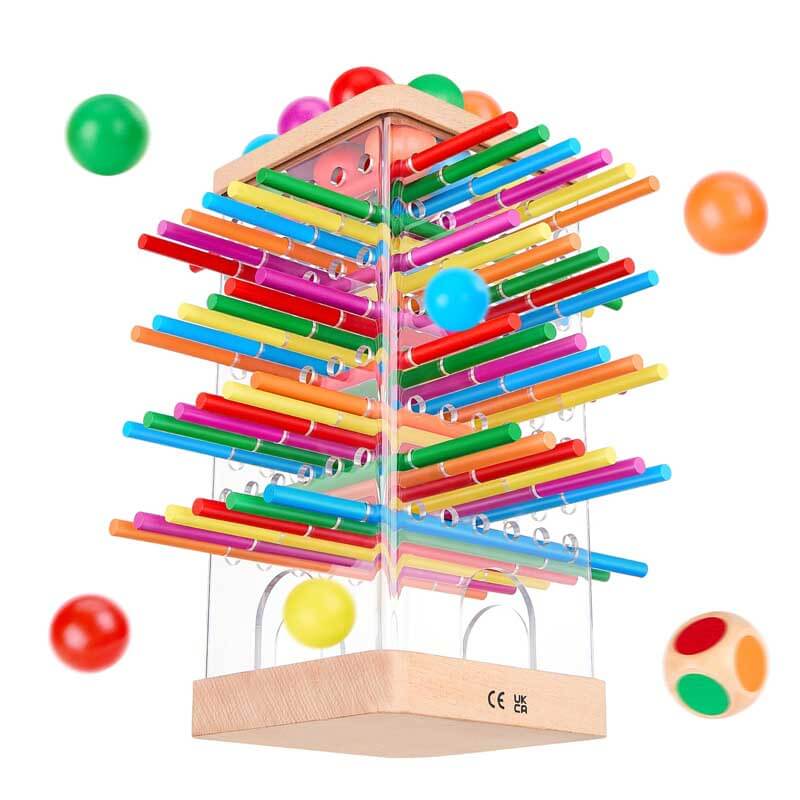 Fidtoy Juego de Mesa de Madera Montessori para Niños de 3+ Juguete Educativo de Conteo y Estrategia