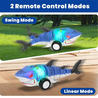 Fidtoy Voiture Requin Télécommandée avec Lumières LED 2.4GHz Véhicule RC Requin 360 Spin Drift Voiture Télécommandée pour Enfants Jeu Intérieur Extérieur