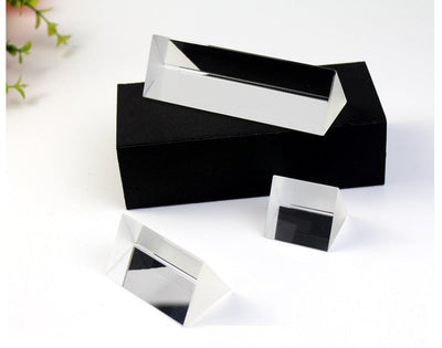 Prisme triangulaire triple en verre optique pour l'enseignement de la physique, spectre lumineux, 5 cm ou 10 cm