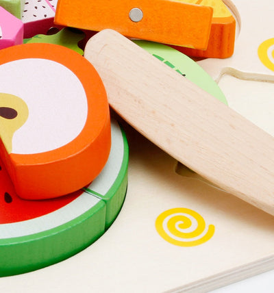 Juego de Frutas de Madera para Cortar con Imanes Tabla de Cortar Frutas