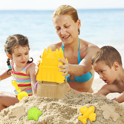 Fidtoy Set de Juguetes de Playa para Niños de 3 a 10 Años con Cubos y Moldes