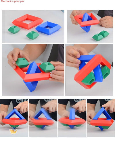 30 Piezas de Bloques de Construcción de Pirámide Cúbica 3D