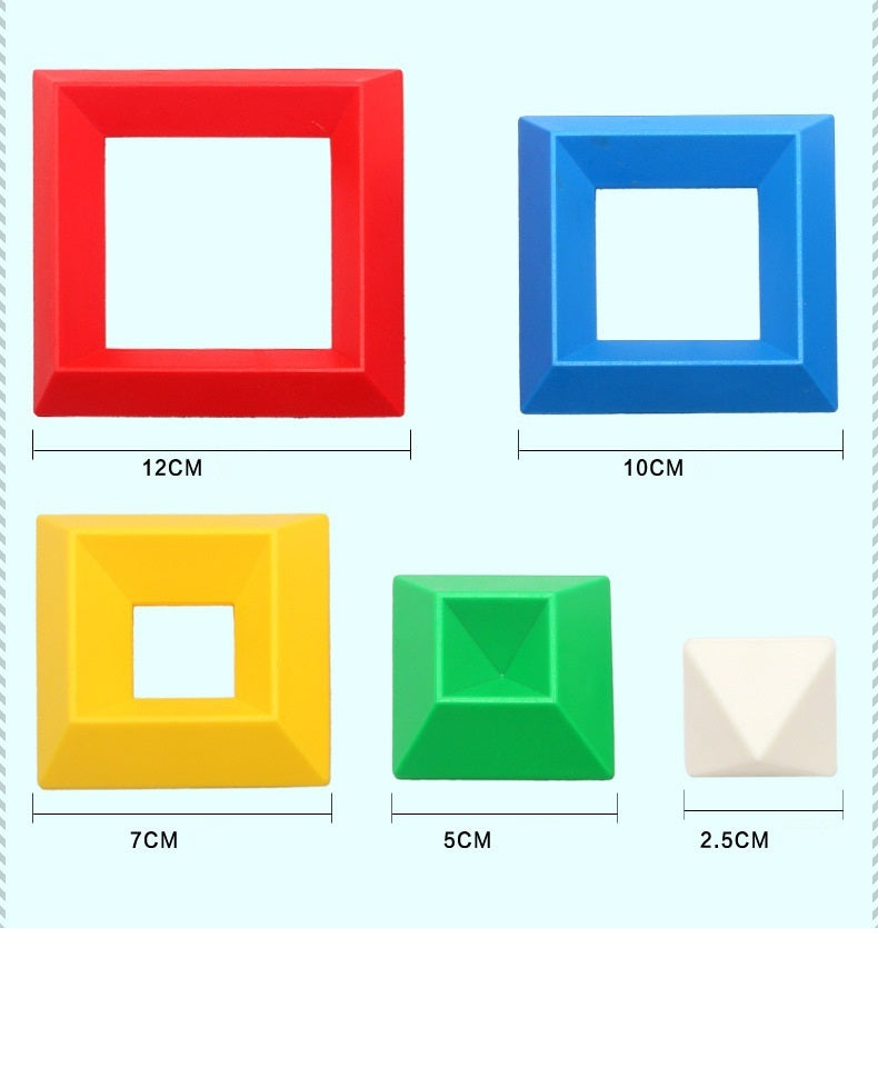 30 Piezas de Bloques de Construcción de Pirámide Cúbica 3D