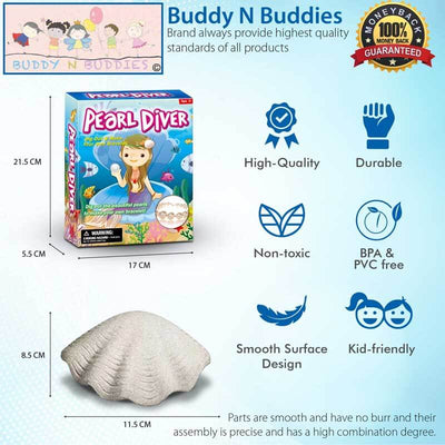 Fidtoy Seashell Excavation Kit for Kids 3+ – STEM Learning & DIY Pearl Bracelet Activity