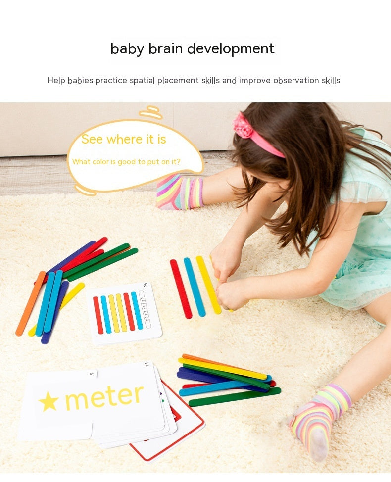 Rainbow Stick Early Education Thinking Puzzle Toy Children's Mathematics