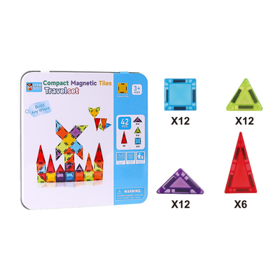 TravelTiles™ Mini Kit Magnético de Construcción - Mantiene a los Niños Entretenidos y Aprendiendo en Cualquier Lugar