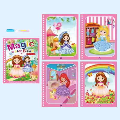 Fidtoy Aqua Doodle Magic Water Coloring Book Reusable for Toddlers