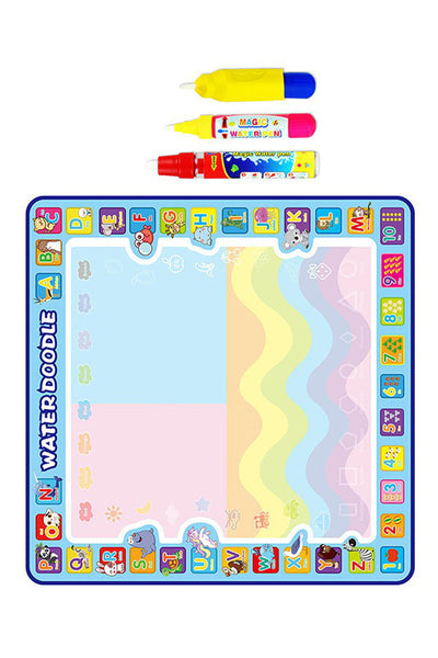 Kids Zero Mess Doodle Magic Water Drawing Mat With Pen And Brush