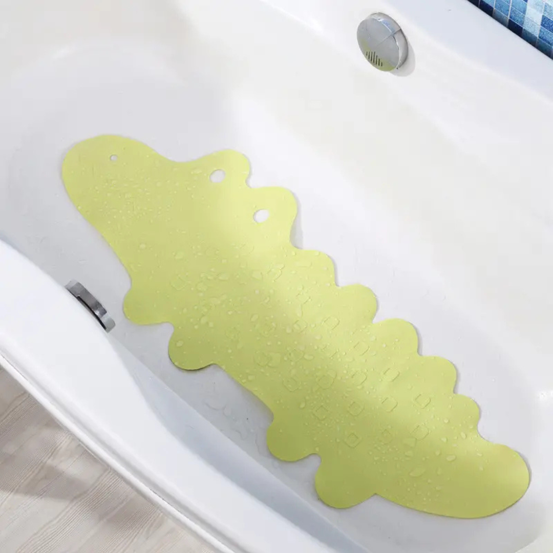 AquaJoy – Antideslizante y Seguro – Alfombra de Baño Infantil Cocodrilo