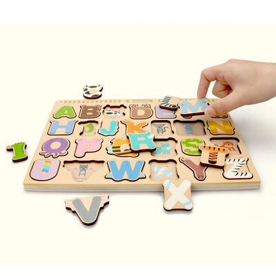 Goryeo Baby - Puzzle en bois de l'alphabet - Meilleurs jouets pour apprendre l'alphabet
