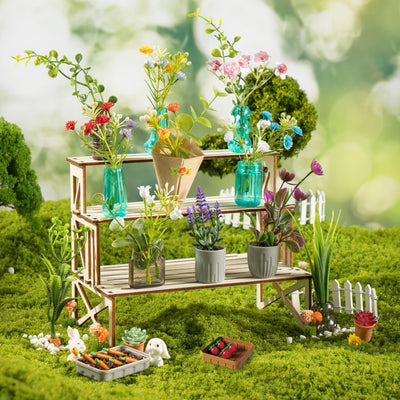 Juego de manualidades para armar tu propio ramo de flores de papel, miniaturas botánicas coleccionables - 31A