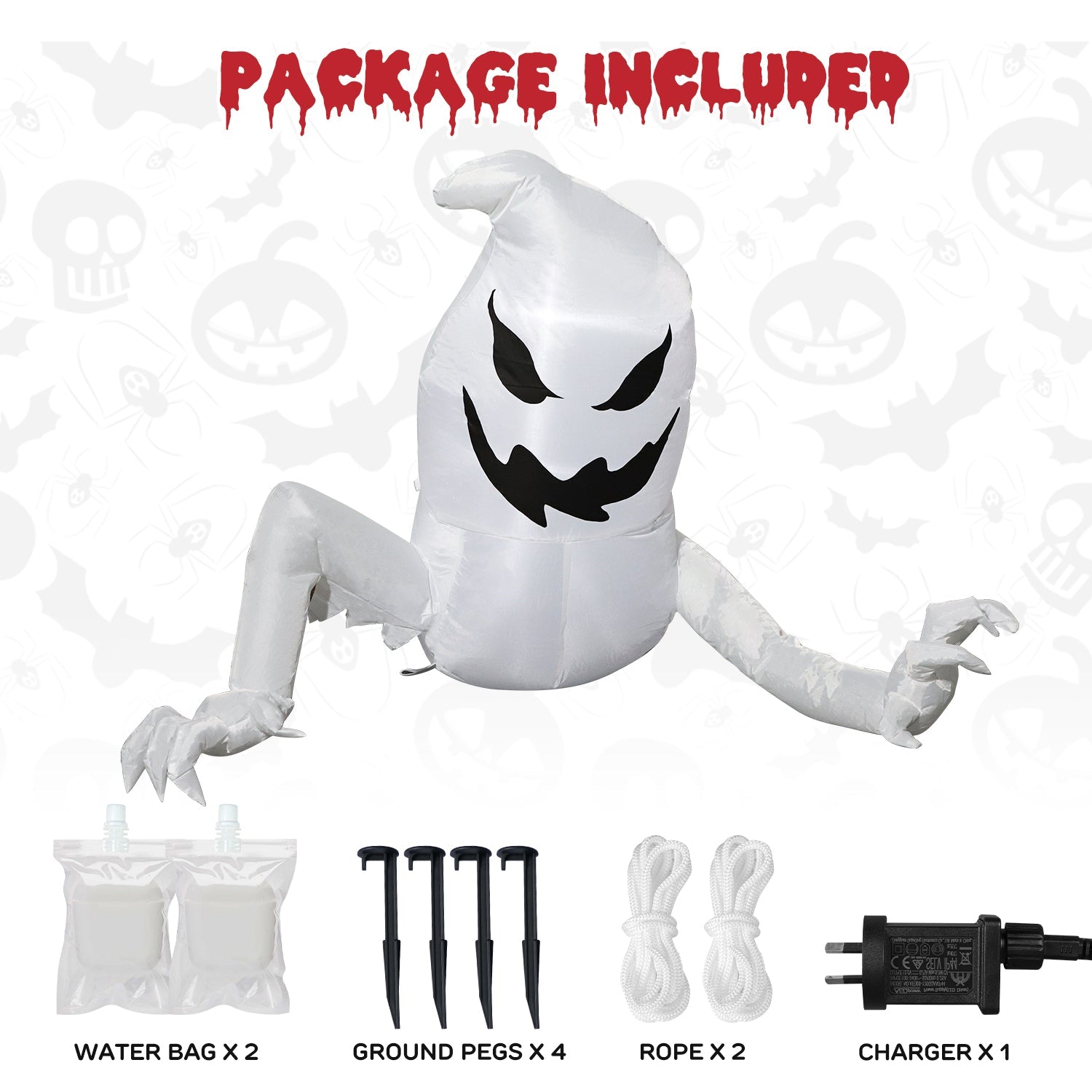Fidtoy Halloween Inflatable Ghost Decoration for Yard Party Decor