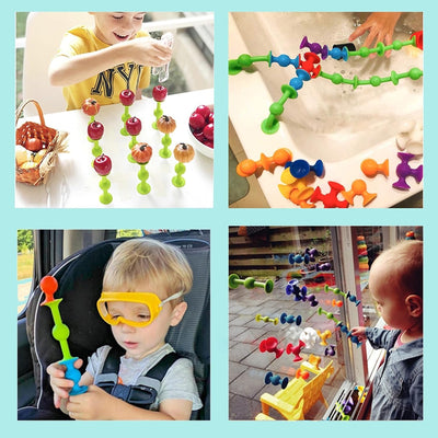Suction Silicone Cup Sensory Connector Jar 48 pieces