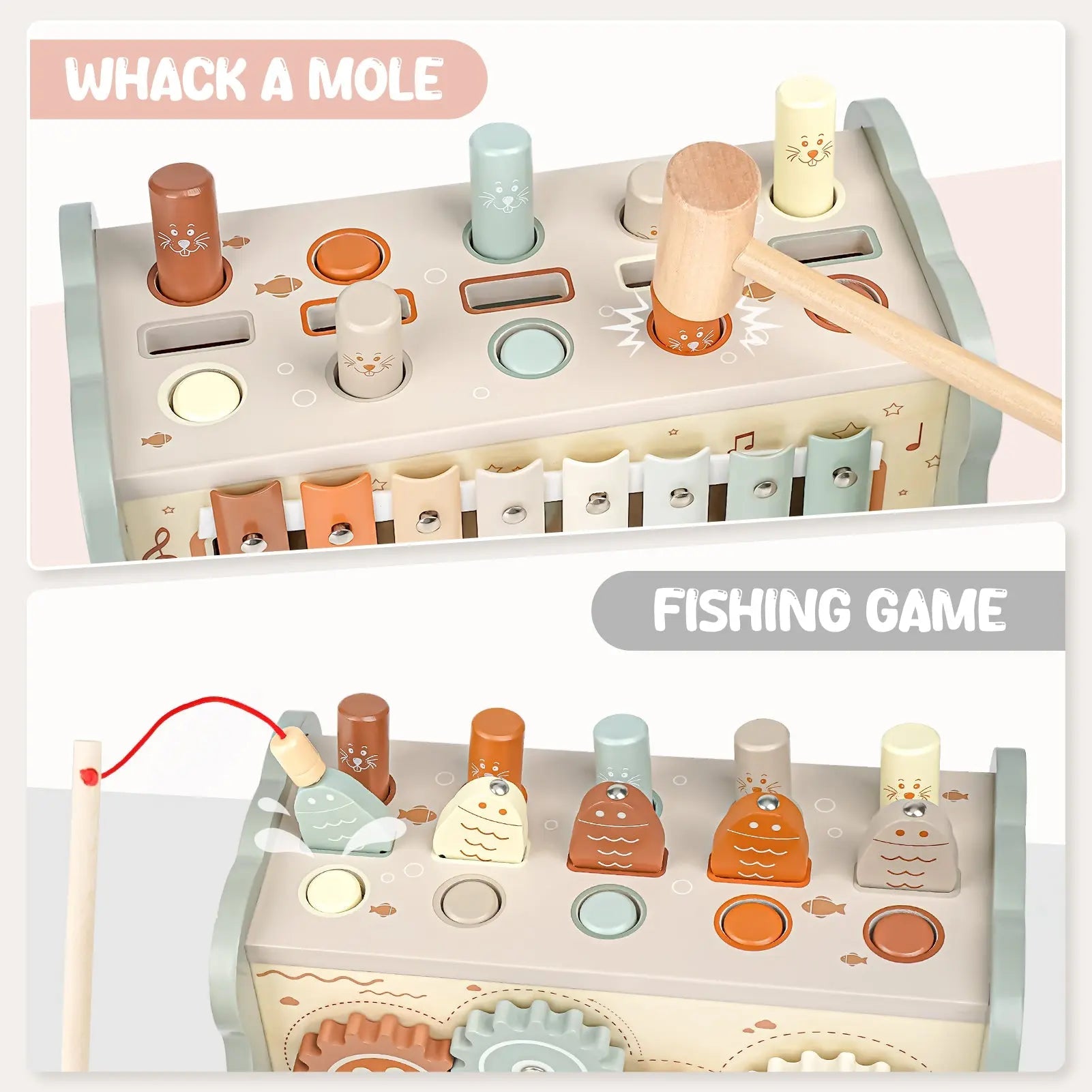 Fidtoy Sensory Music Toy Set for Toddlers - Montessori Educational Wooden Toy