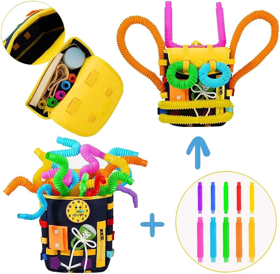 Kit de aprendizaje para niños pequeños con mochila Pop Tubes - 926