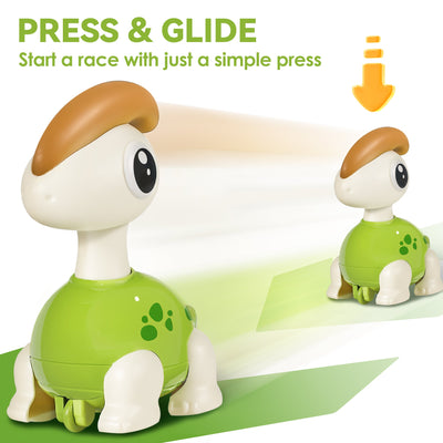Fidtoy Mini Dinosaur Press to Go Car Toys