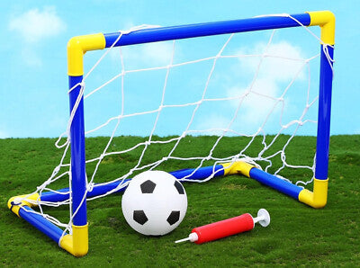 Lot de buts de football Fidtoy Junior avec pompe à ballon pour enfants