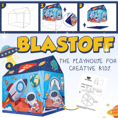 Fidtoy Space Play Tent for Kids Indoor Playhouse Hideaway