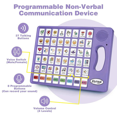 Dispositif de communication AAC Fidtoy pour l'autisme - Aide vocale bilingue pour les tout-petits