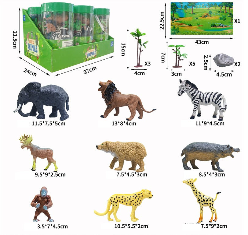 Mini Figuras de Animales de Granja con Árbol - 388