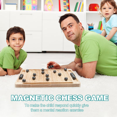 Juego de mesa magnético para niños y adultos – Divertido juguete de puzle familiar con rocas magnéticas y juego de estrategia