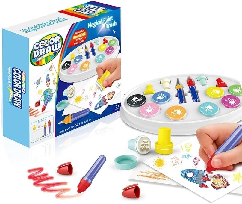 Estación de Pintura con Pinceles de Luz Mágica sin Desorden - Kit de Arte - 001