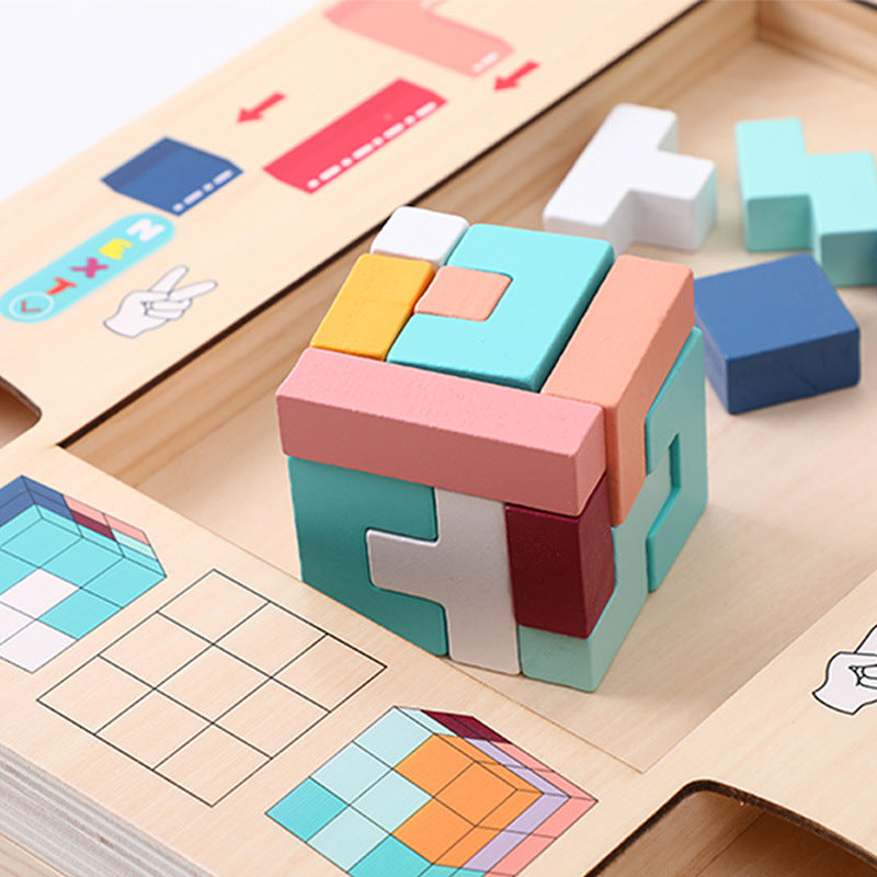 Magic Cube Tablero de Rompecabezas 2 en 1