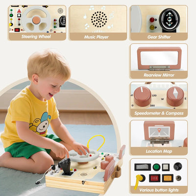 Volante con luces y sonidos para niños pequeños de 1 a 3 años