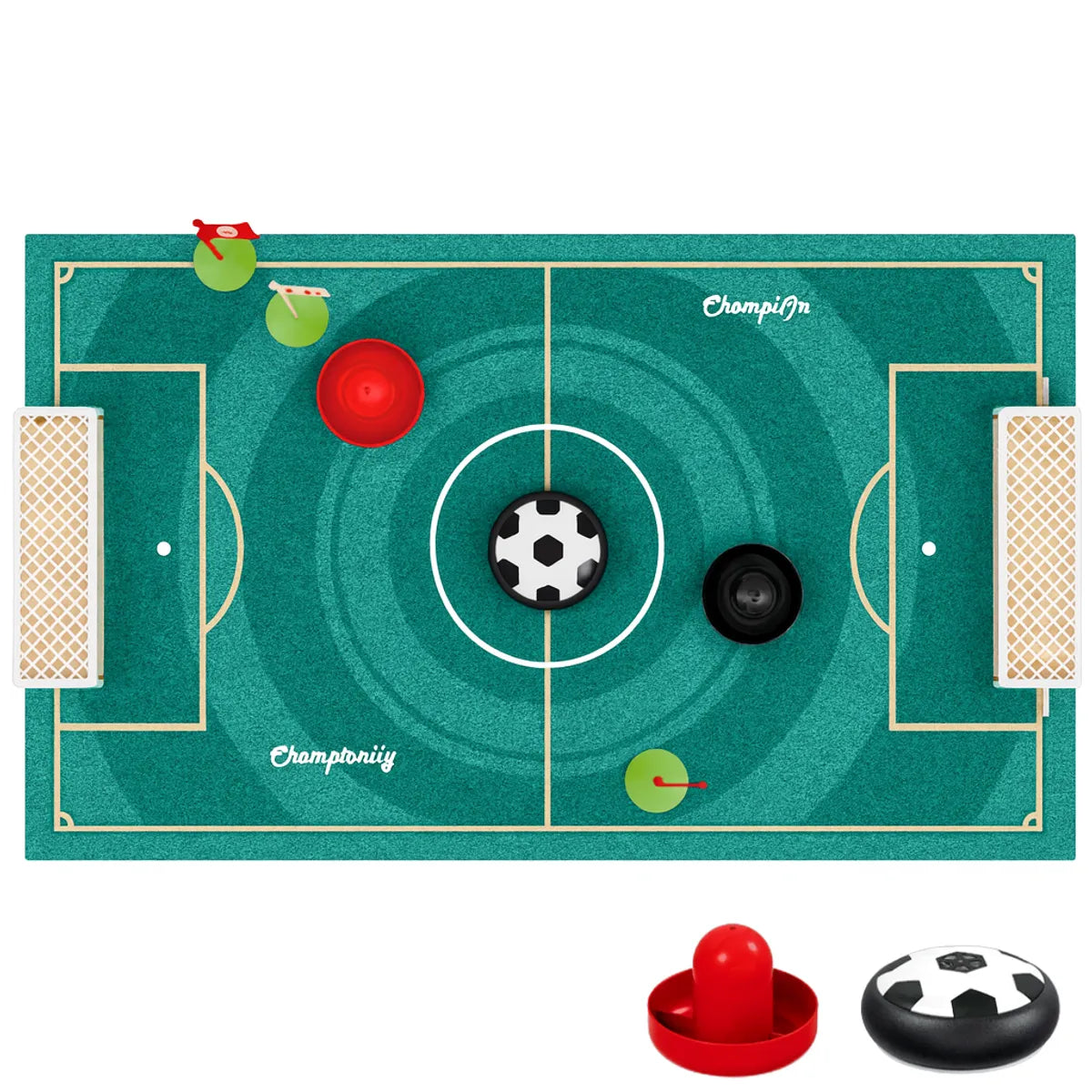 Fidtoy Air Foosball Court Tabletop Soccer Game for Kids, Two Player Air-Powered Puck Football Board Game, Compact Family Game Night Toy Age 6+
