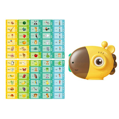 Lecteur d'apprentissage de cartes flash en forme de girafe amusante - 298