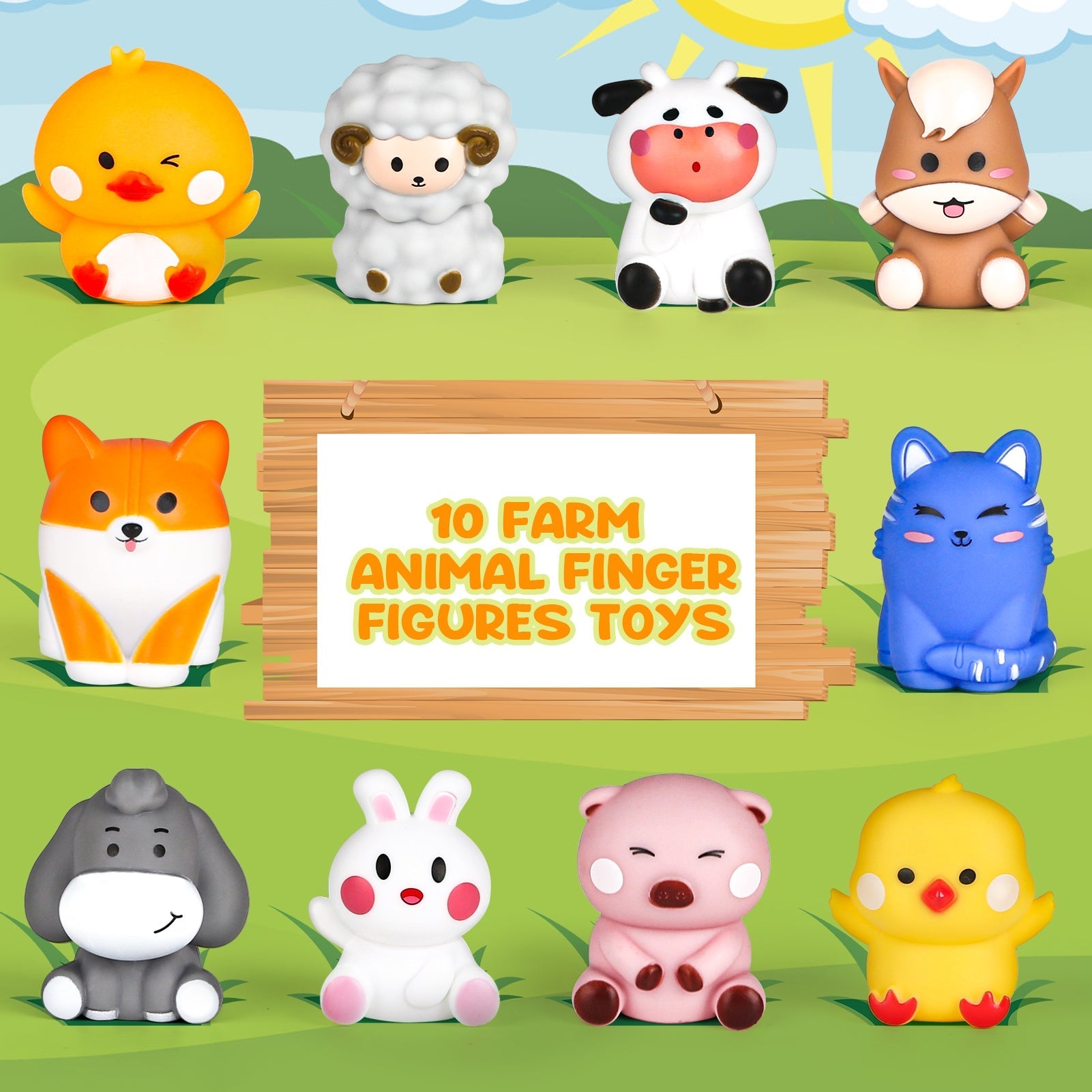 Set de juego didáctico de animales de granja Fidtoy