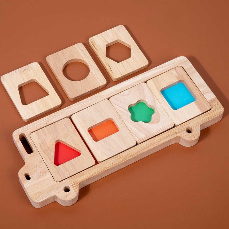 Puzle tridimensional de geometría para educación temprana y cognición del color para bebés