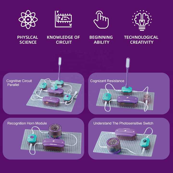 Bloques de circuitos electrónicos para la educación científica - 25 piezas