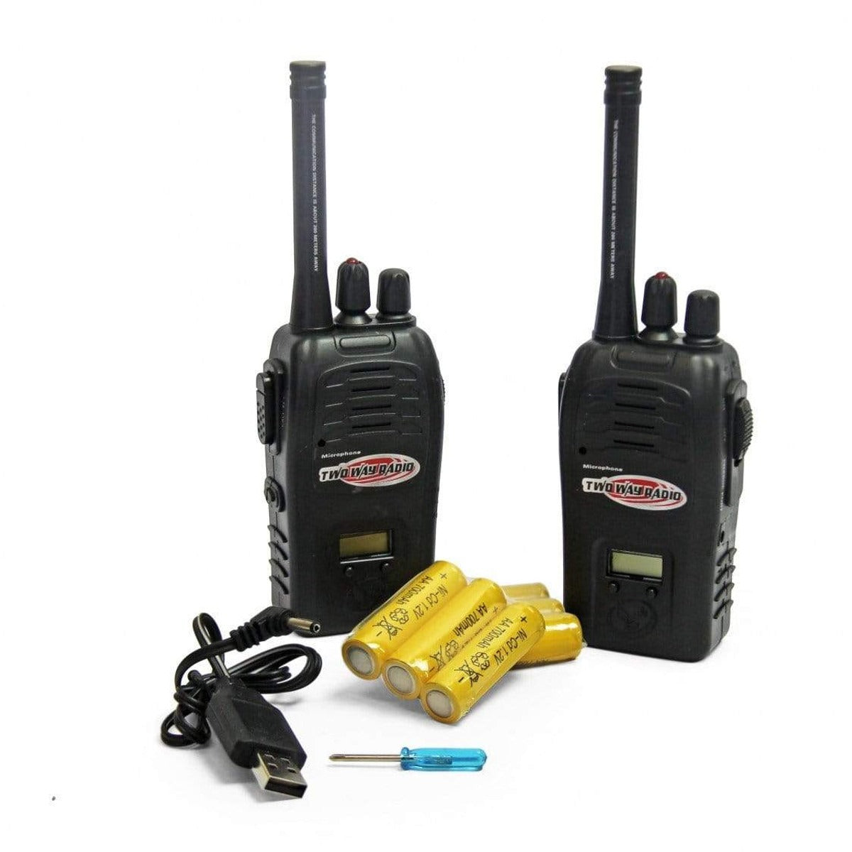 Fidtoy Ensemble de talkies-walkies rechargeables pour enfants, portée de 200 m, jouet de communication pour aventures en plein air pour garçons et filles de 5 ans et plus