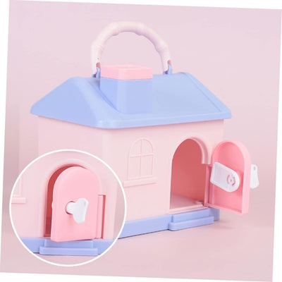 Fidtoy Dessin animé Tirelire Maison pour enfants avec serrure et clé Boîte à monnaie Éducative Jouet tirelire Âge 3+