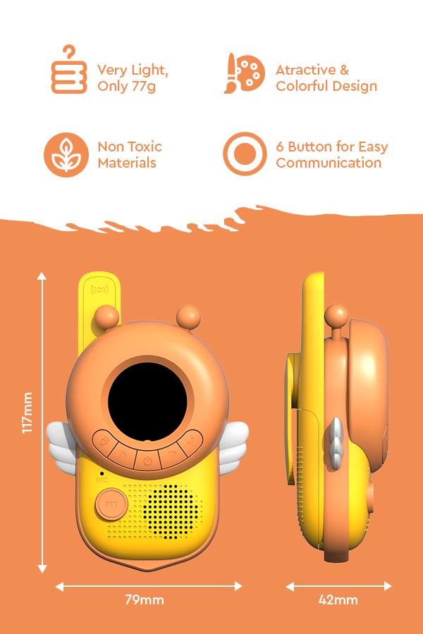 Jouet talkie-walkie interphone pour enfants Magic Little Bee