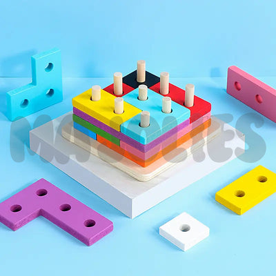 Casse-tête empilable et de tri Brainy Blocks
