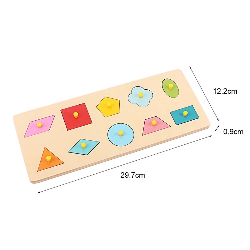 Rompecabezas de madera clasificador de formas de 10 piezas