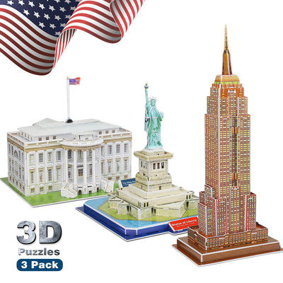 Ensemble de puzzles 3D de monuments Fidtoy pour enfants et adultes