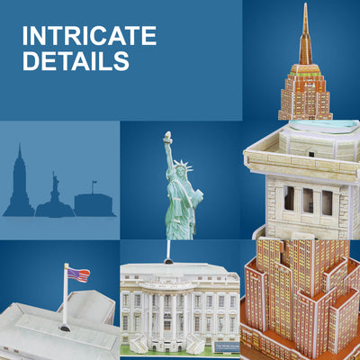 Ensemble de puzzles 3D de monuments Fidtoy pour enfants et adultes
