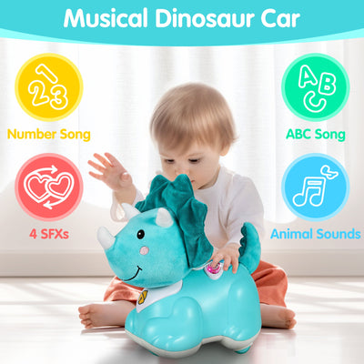 Peluche Dinosaure Musicale Fidtoy avec Lumière et Son pour Bébés