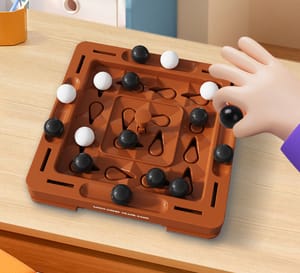 Juego de Mesa de Estrategia de Ajedrez con Canicas Lógicas - 08A