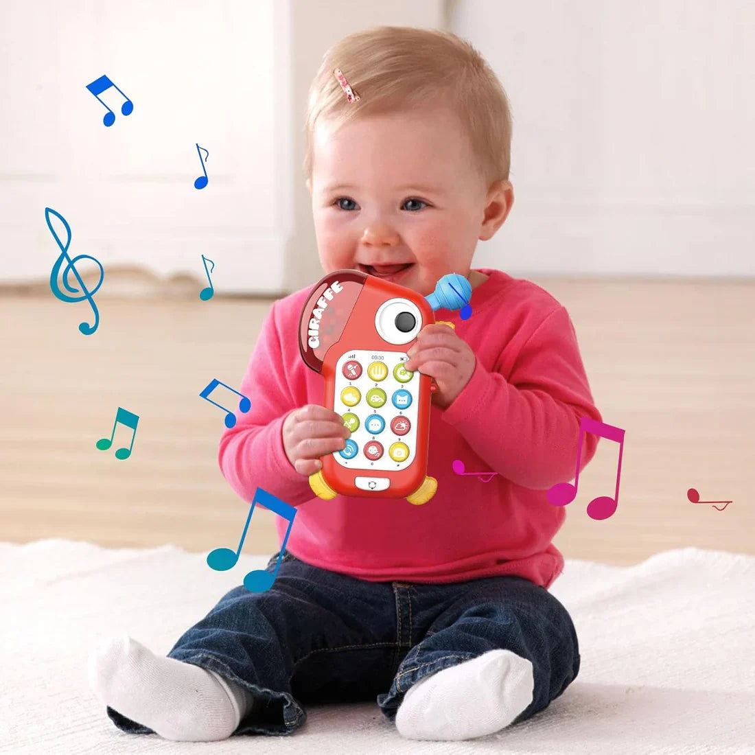 Fidtoy Téléphone jouet sensoriel multi-activités pour bébés