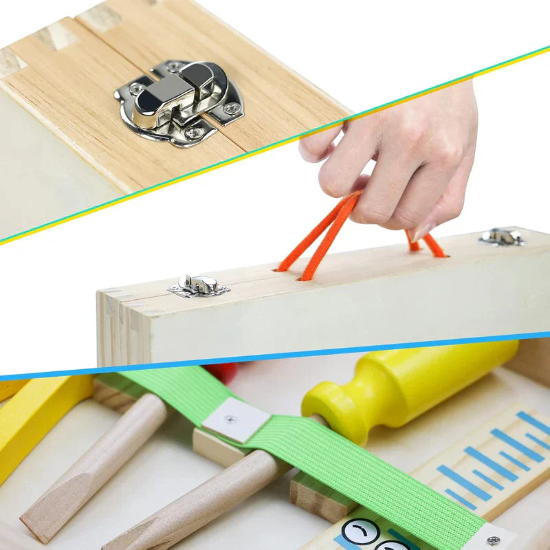 Caja de Herramientas de Madera Juguete Montessori