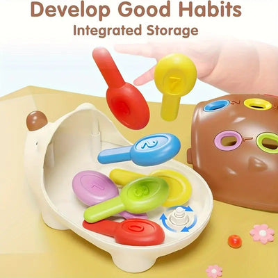 Hedgehog Color and Number Learning Puzzle Kit - 10A