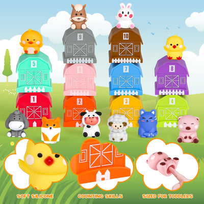 Set de juego didáctico de animales de granja Fidtoy