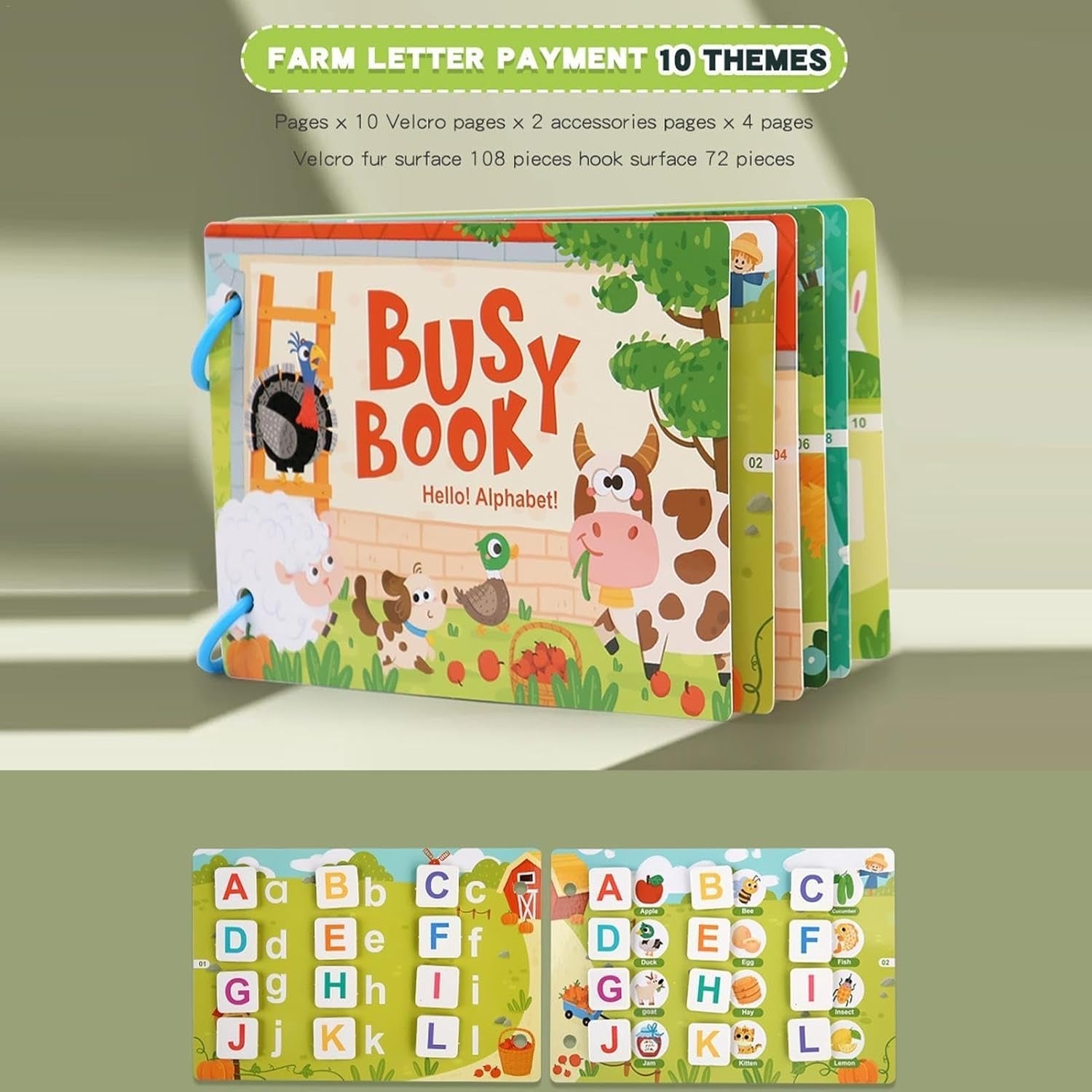 Libro de actividades DIY con el alfabeto para niños pequeños - 610