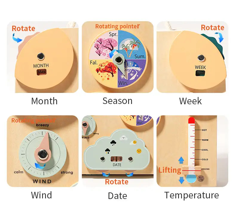Tablero Sensorial Montessori con Luz LED - Juguete Educativo de Madera para Niños Pequeños