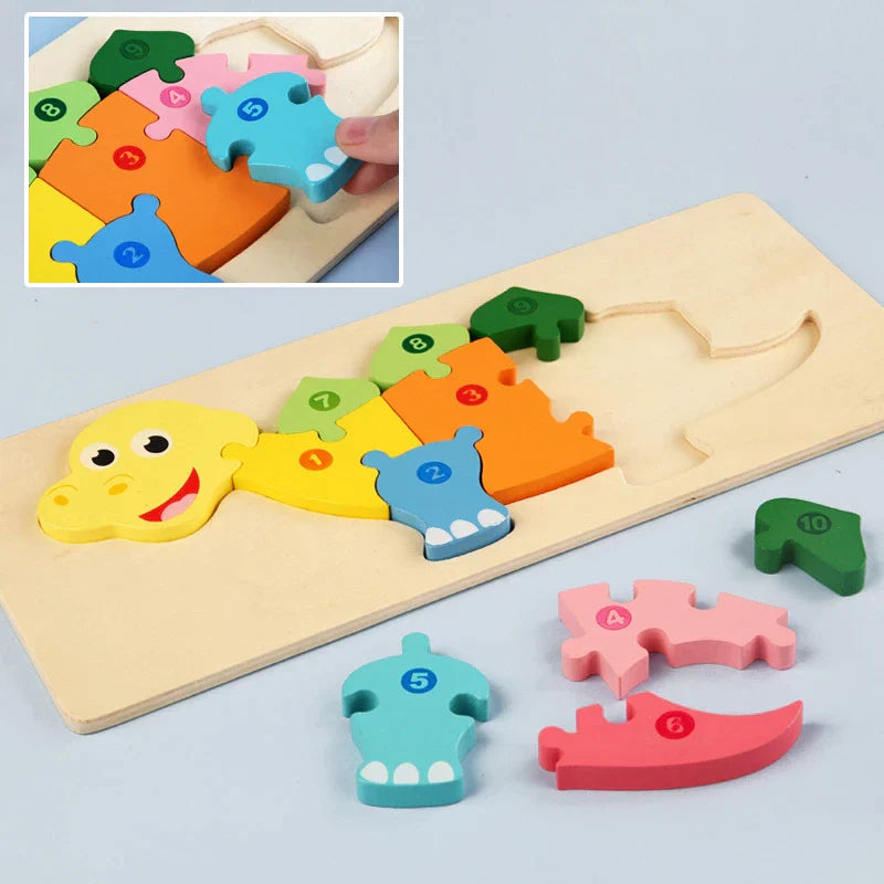 Rompecabezas Montessori paquete de 4 - Set de rompecabezas de madera ecológicos #4